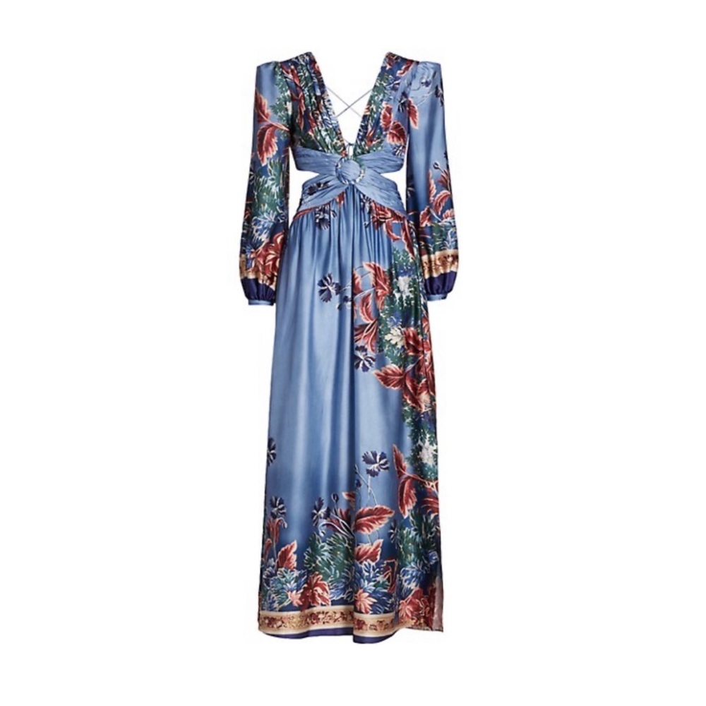 PatBo Gilly Print Cutout Maxi Dress